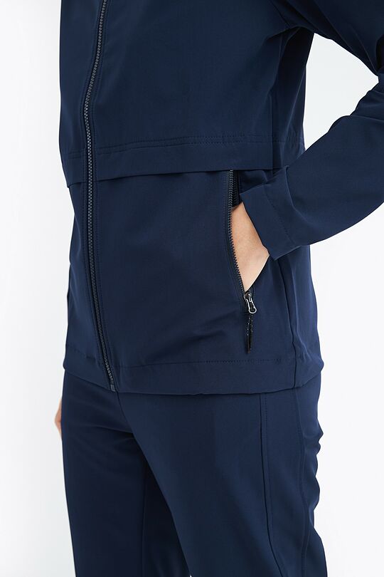 Stretchy woven full-zip track jacket 4 | BLUE | Audimas