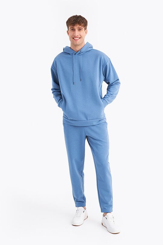 Organic cotton French terry sweatpants 1 | BLUE | Audimas