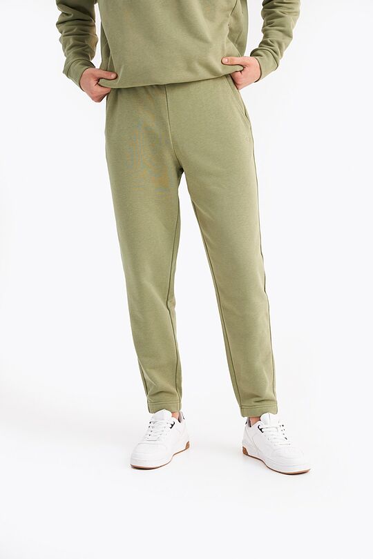 Organic cotton French terry sweatpants 2 | GREEN | Audimas