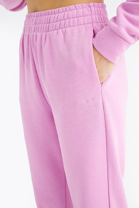 Organic cotton French terry sweatpants 4 | PINK | Audimas