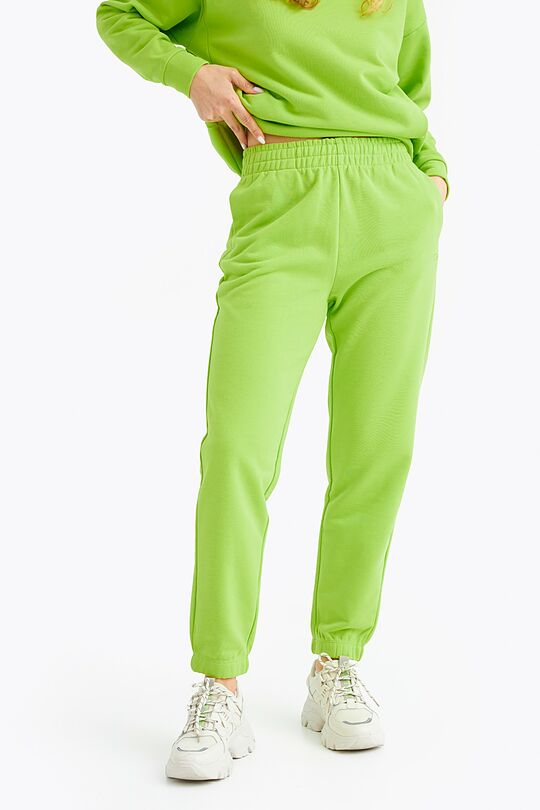 Organic cotton French terry sweatpants 2 | GREEN | Audimas