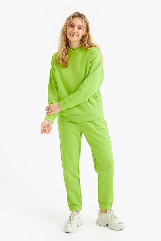 Organic cotton French terry hoodie 6 | GREEN | Audimas