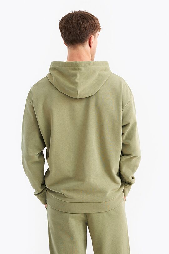 Organic cotton French terry hoodie 2 | GREEN | Audimas