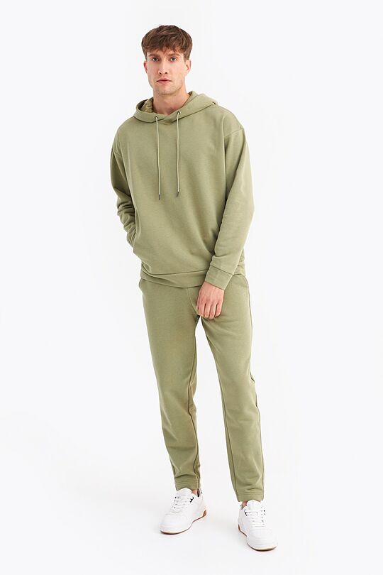 Organic cotton French terry hoodie 3 | GREEN | Audimas
