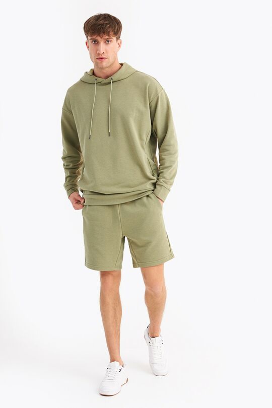 Organic cotton French terry hoodie 4 | GREEN | Audimas