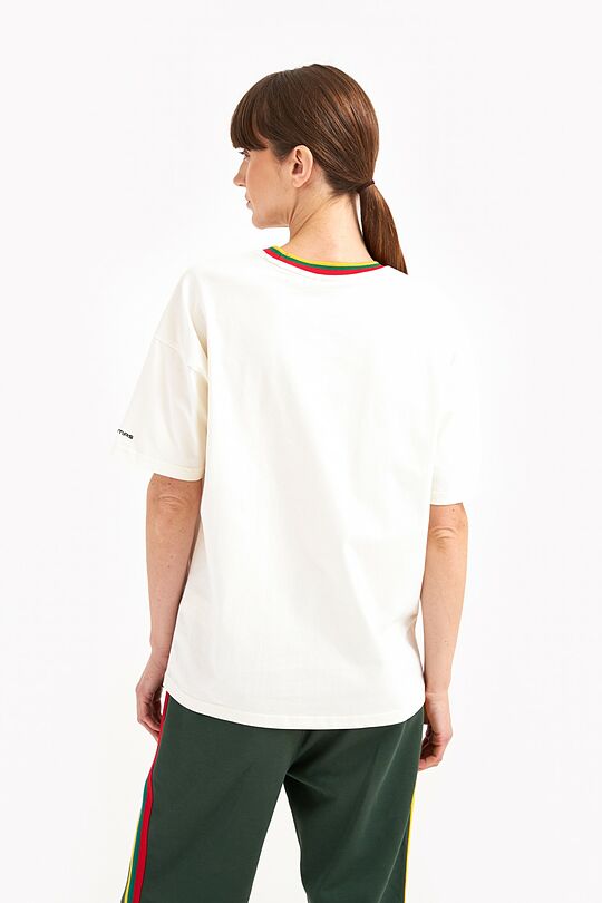 Organic cotton retro style T-shirt 3 | WHITE | Audimas