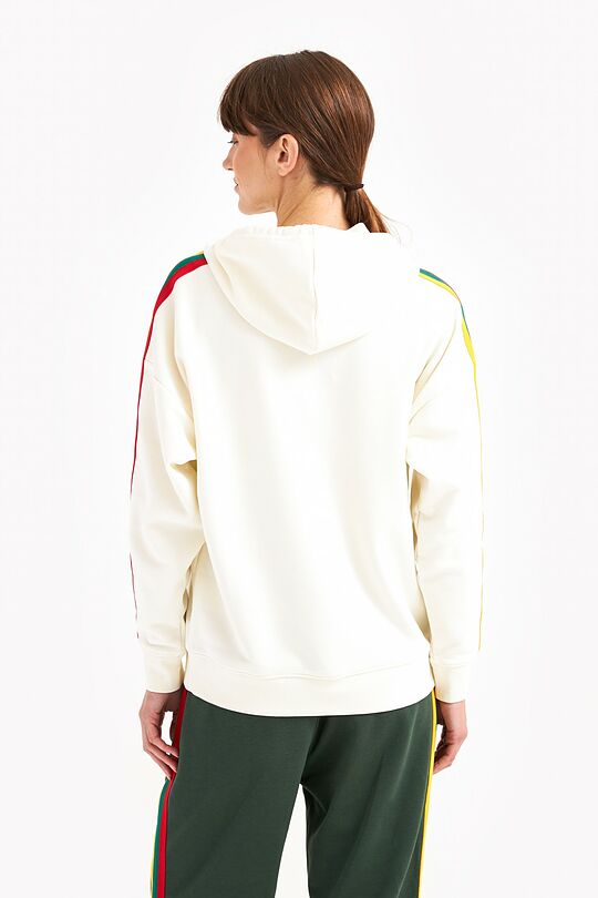 Organic cotton retro style hoodie 2 | WHITE | Audimas