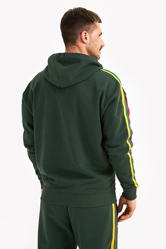 Organic cotton retro style hoodie 2 | GREEN | Audimas