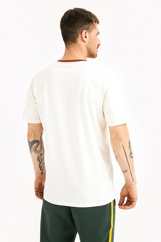 Organic cotton retro style T-shirt 2 | WHITE | Audimas