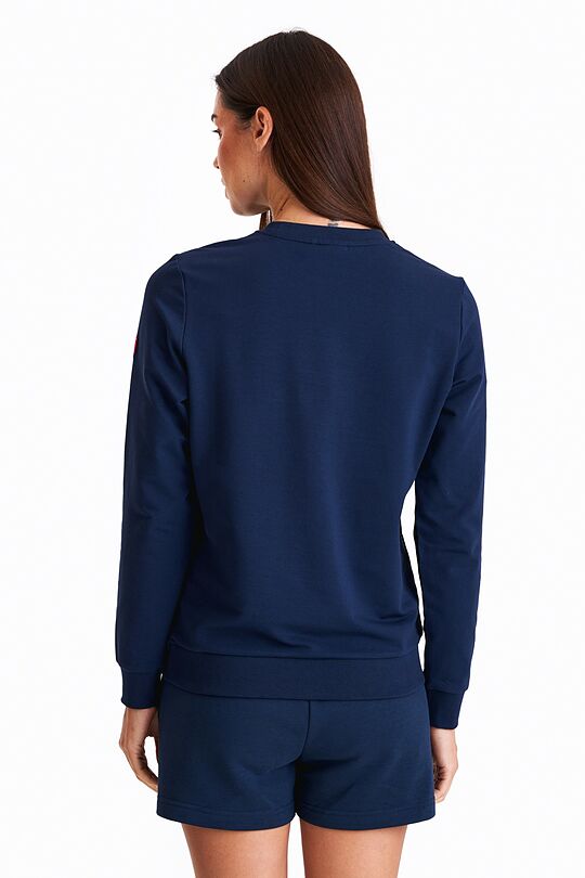 Printed terry crewneck sweatshirt 2 | BLUE | Audimas