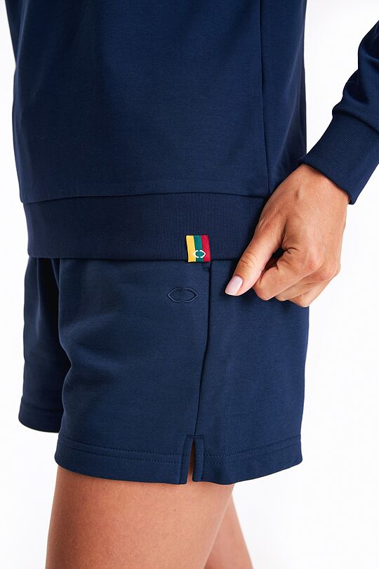 Printed terry crewneck sweatshirt 5 | BLUE | Audimas