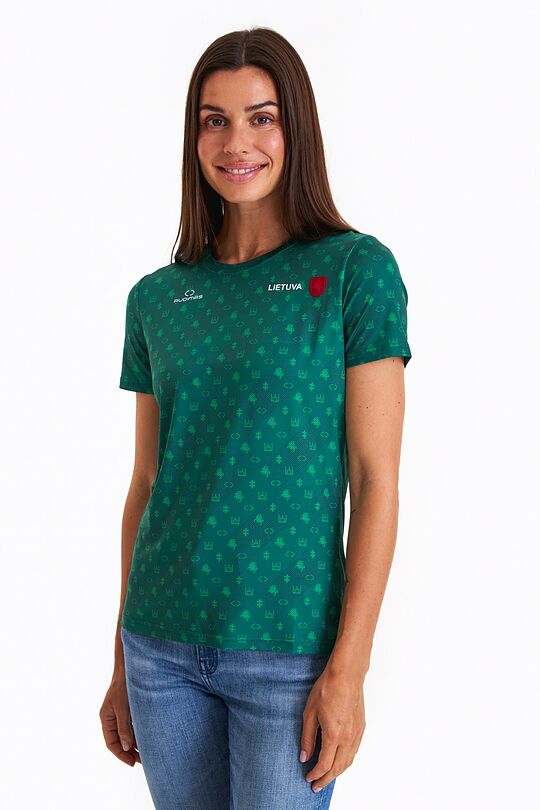 Printed short sleeve T-shirt 1 | GREEN | Audimas
