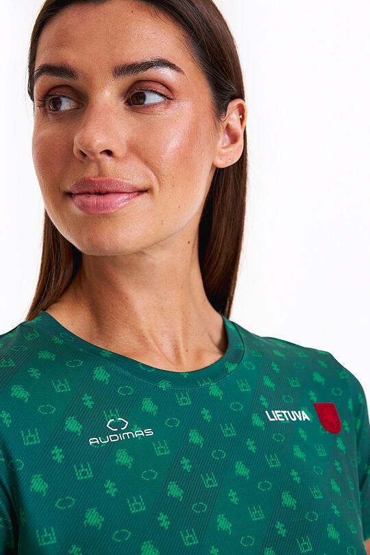 Printed short sleeve T-shirt 3 | GREEN | Audimas