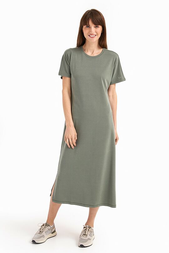 Long jersey dress 1 | GREEN | Audimas