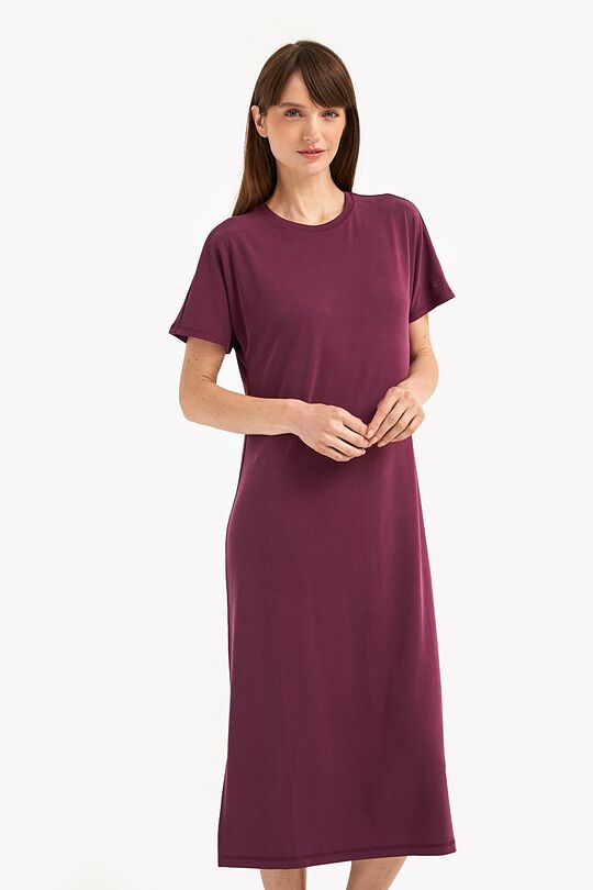 Long jersey dress 1 | burgundy | Audimas