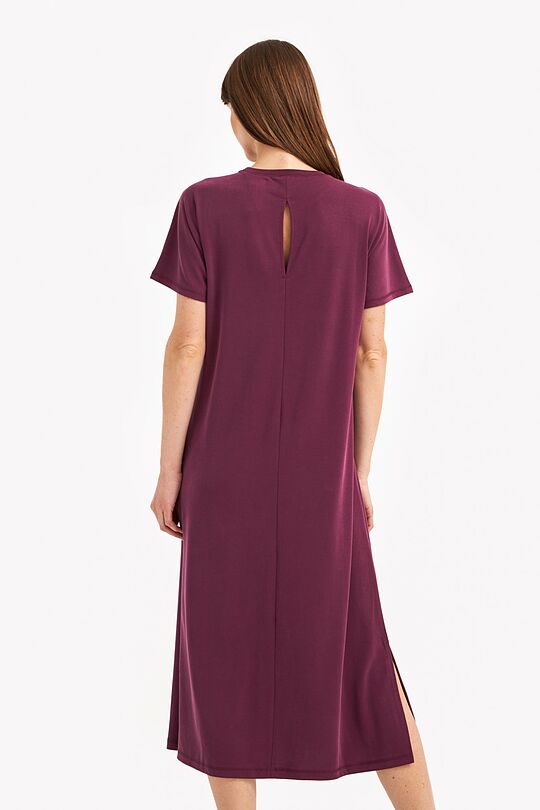 Long jersey dress 2 | burgundy | Audimas