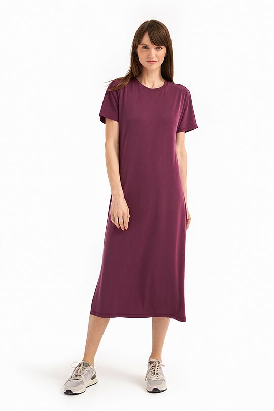 Long jersey dress 4 | burgundy | Audimas
