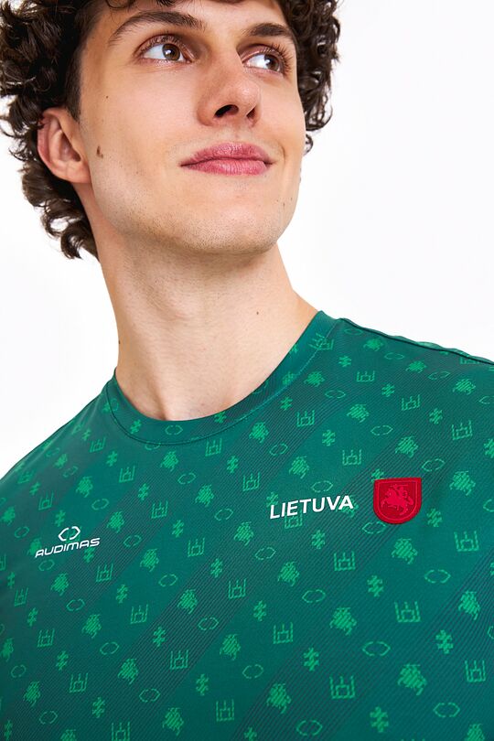 Printed short sleeve T-shirt 3 | GREEN | Audimas