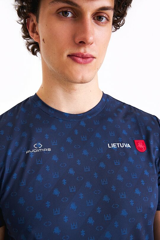 Printed short sleeve T-shirt 3 | BLUE | Audimas
