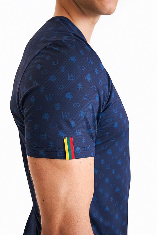 Printed short sleeve T-shirt 4 | BLUE | Audimas