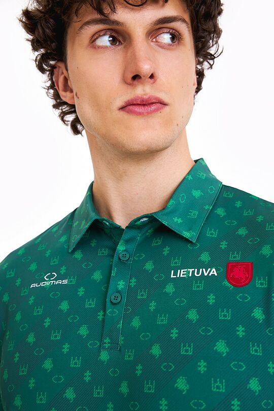 National Collection Printed Polo T-shirt 3 | GREEN | Audimas