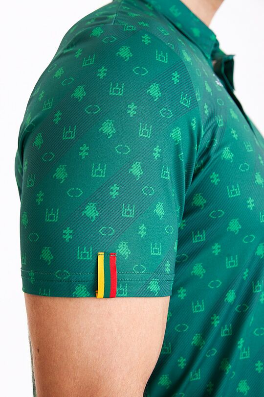 National Collection Printed Polo T-shirt 4 | GREEN | Audimas
