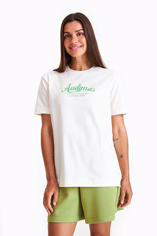 Loose fit T-shirt 1 | WHITE | Audimas