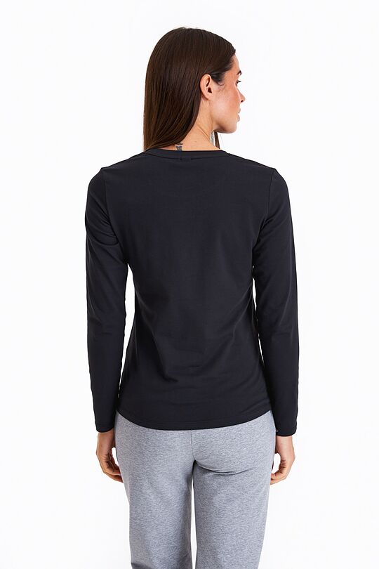 Organic cotton long sleeve top 2 | BLACK | Audimas