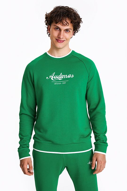 Retro style sweatshirt 1 | GREEN | Audimas