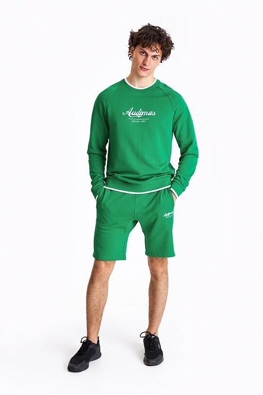 Retro style sweatshorts 1 | GREEN | Audimas