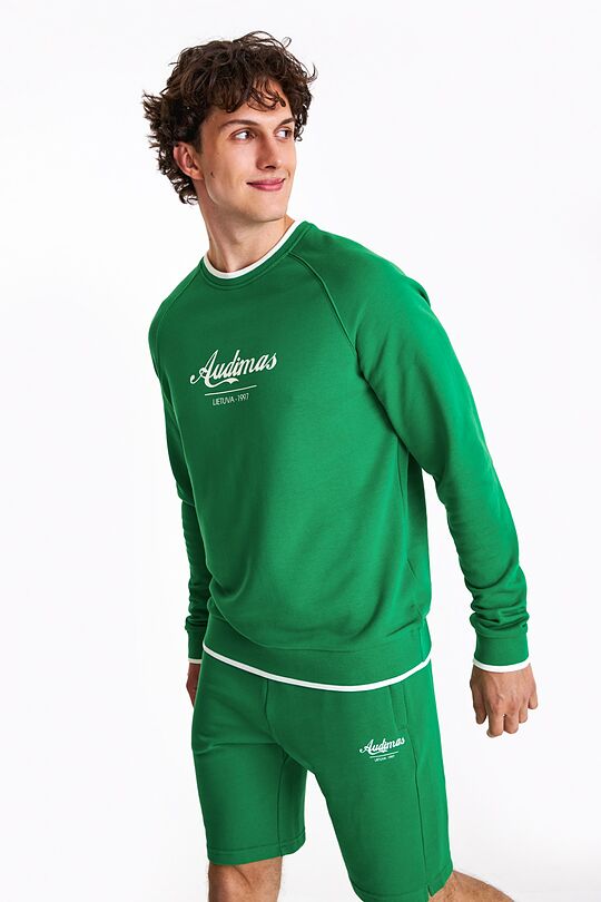 Retro style sweatshorts 3 | GREEN | Audimas
