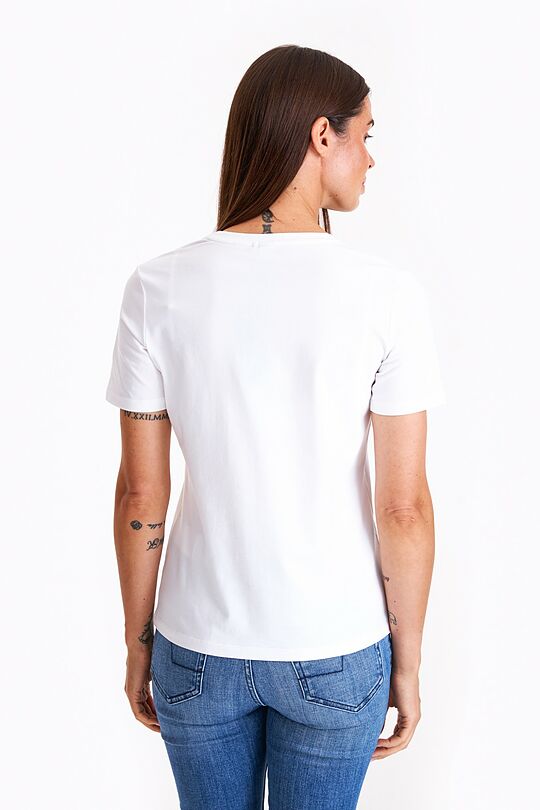 Short sleeves cotton T-shirt Stronger together 2 | WHITE | Audimas