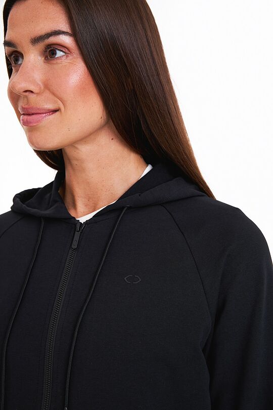 Organic cotton full-zip hoodie 4 | BLACK | Audimas
