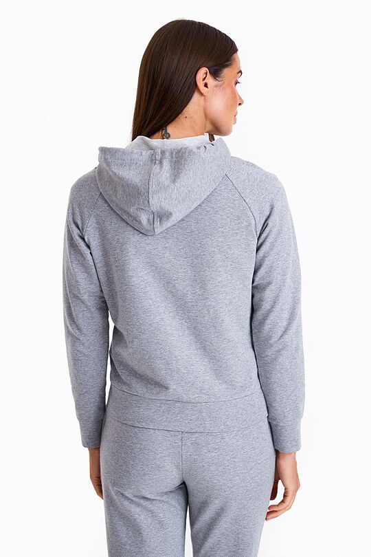 Organic cotton full-zip hoodie 2 | GREY/MELANGE | Audimas