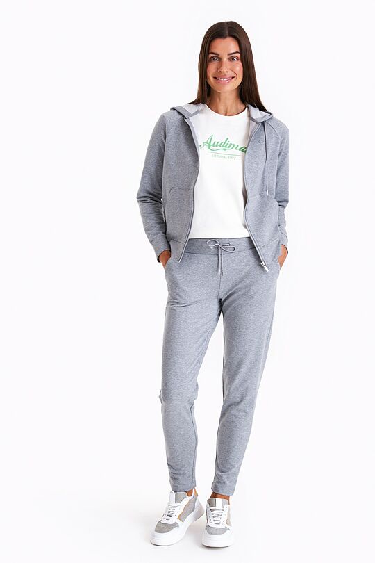 Organic cotton full-zip hoodie 5 | GREY/MELANGE | Audimas