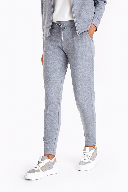 Organic cotton fitted sweatpants 2 | GREY | Audimas