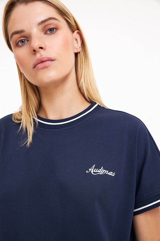 Mock neck short sleeve top 4 | BLUE | Audimas