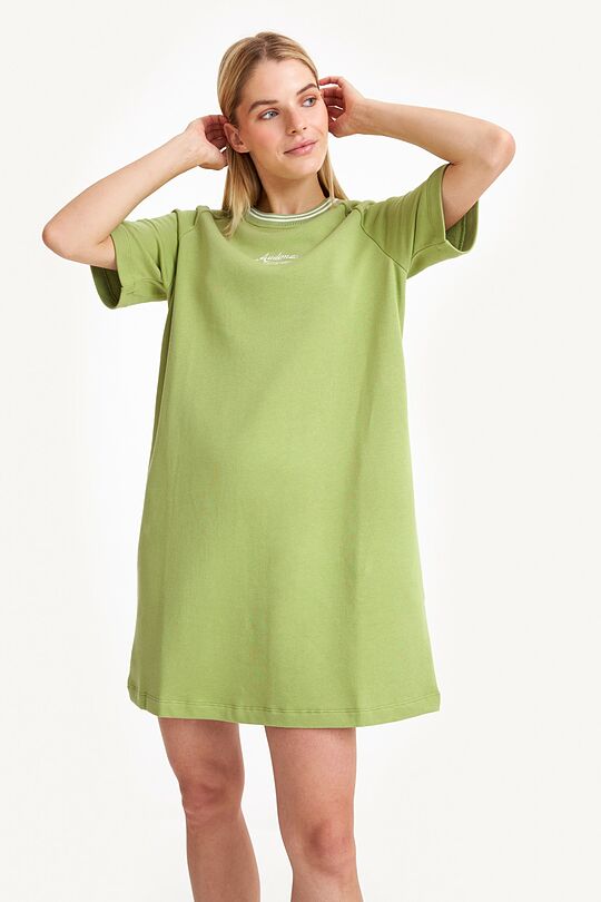 Organic cotton T-shirt dress 4 | GREEN | Audimas