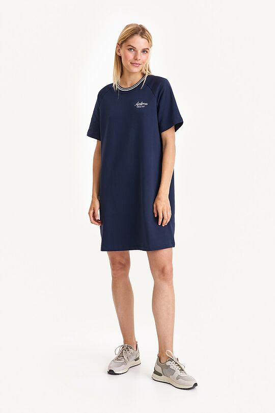 Organic cotton T-shirt dress 4 | BLUE | Audimas