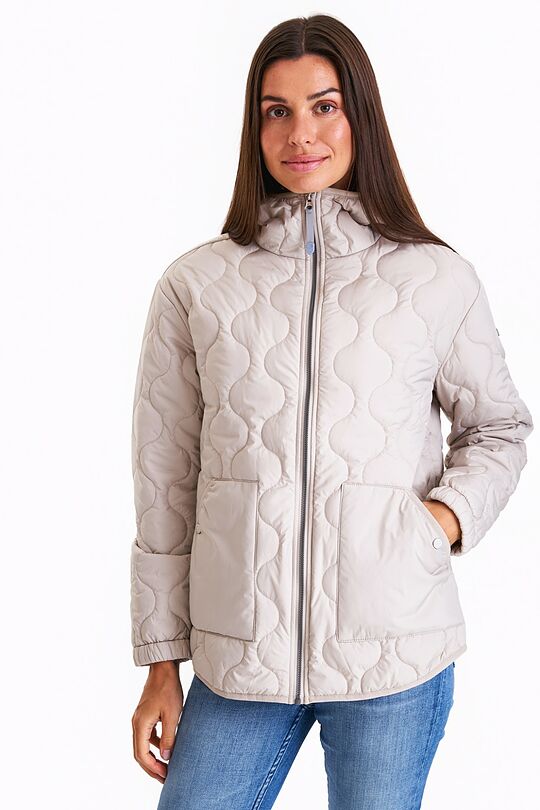 Short quilted transitional jacket 1 | Beige | Audimas