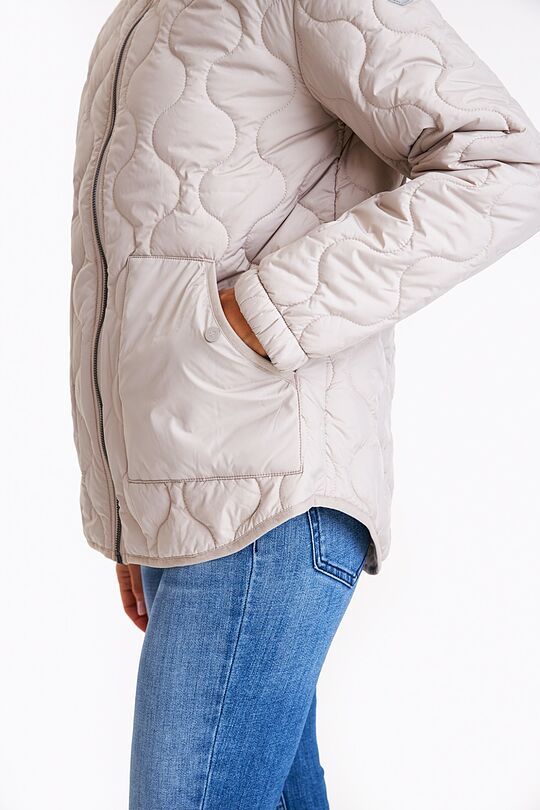 Short quilted transitional jacket 4 | Beige | Audimas