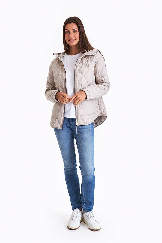 Short quilted transitional jacket 6 | Beige | Audimas