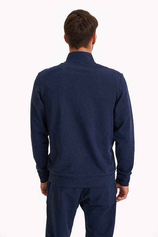 Organic cotton French terry full-zip sweatshirt 2 | BLUE | Audimas