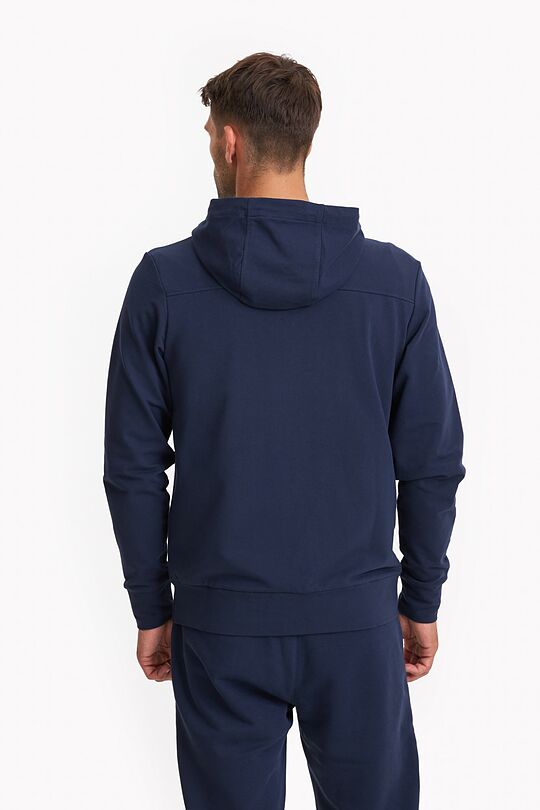 Organic cotton French terry full-zip hoodie 2 | BLUE | Audimas