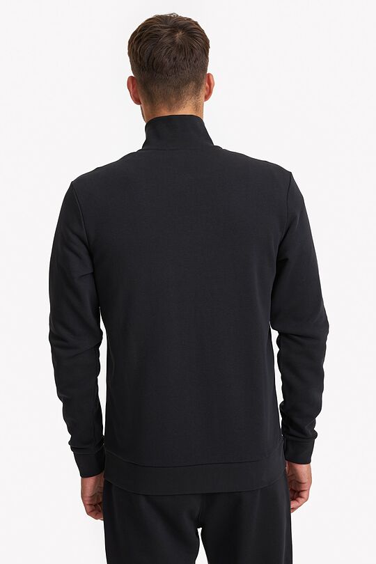 Organic cotton French terry full-zip sweatshirt 2 | BLACK | Audimas