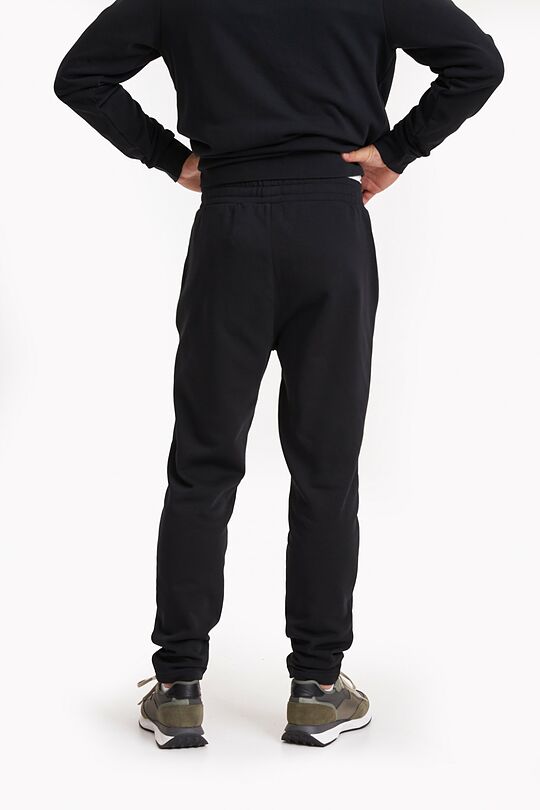 Organic cotton French terry sweatpants 3 | BLACK | Audimas
