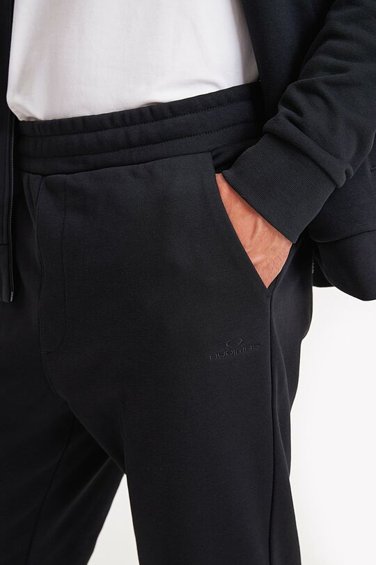 Organic cotton French terry sweatpants 4 | BLACK | Audimas