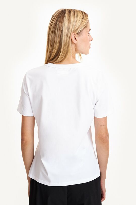 Short sleeves cotton T-shirt Stone man on the hill 2 | WHITE | Audimas