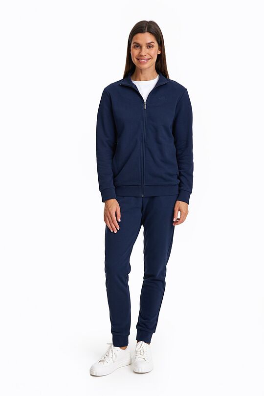 Organic cotton French terry full-zip sweatshirt 5 | BLUE | Audimas