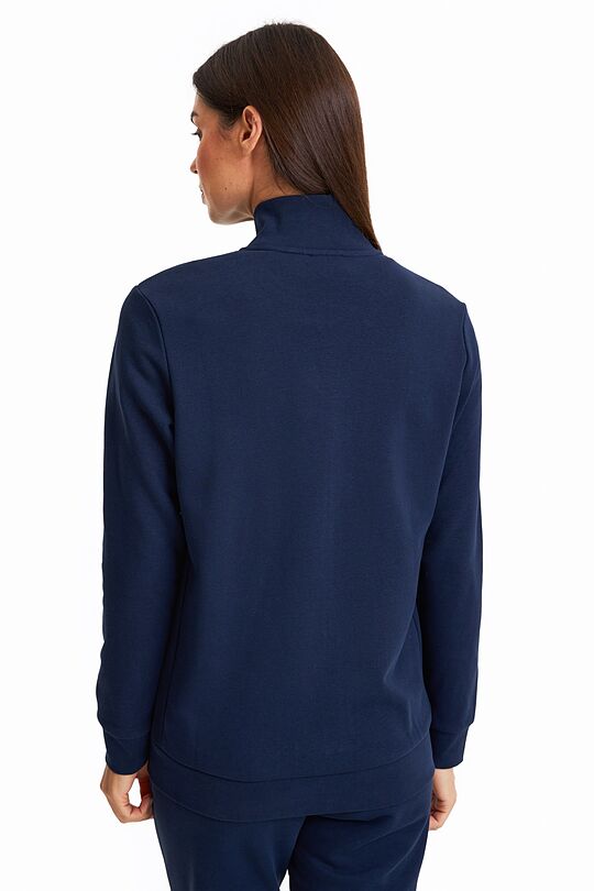 Organic cotton French terry full-zip sweatshirt 2 | BLUE | Audimas